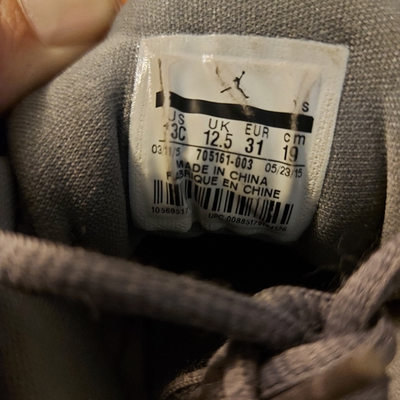 Nike Air Jordan Flight Origin 2bp wolf gray size youth 13c - Picture 4 of 7